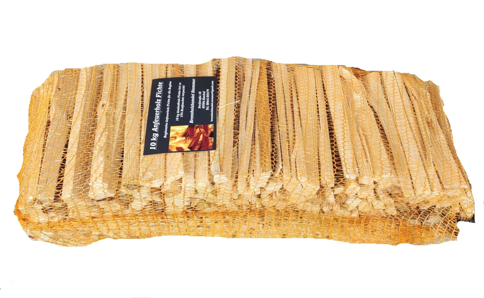 Holzblöcke in Brand